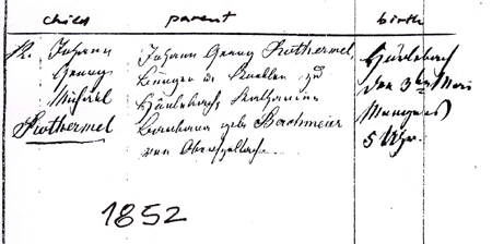 Birth Registration of Great Great Grandfather 