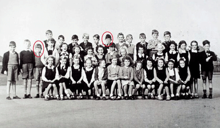 School photo 1951 - Janice seated far left below Mick