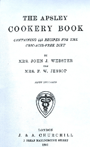 An early recipe book for special diets 1906
