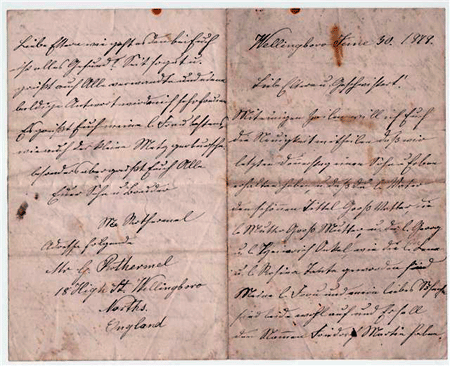 Letter home dated June 30 1878