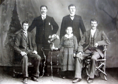 Grandfather Ziegler who left for England (standing left)
