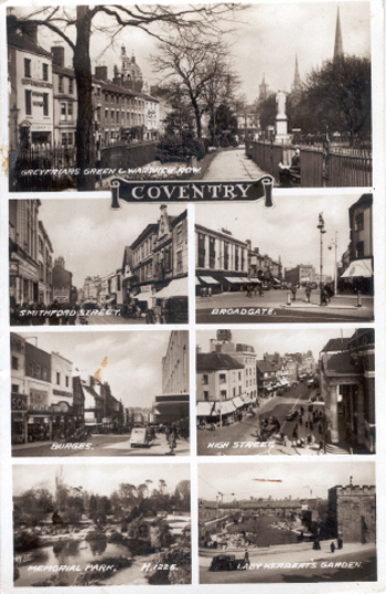 Coventry before the bombing - the Campbells lived there and left immeditaely