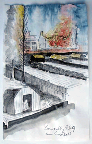 Coventry Blitz - Watercolour