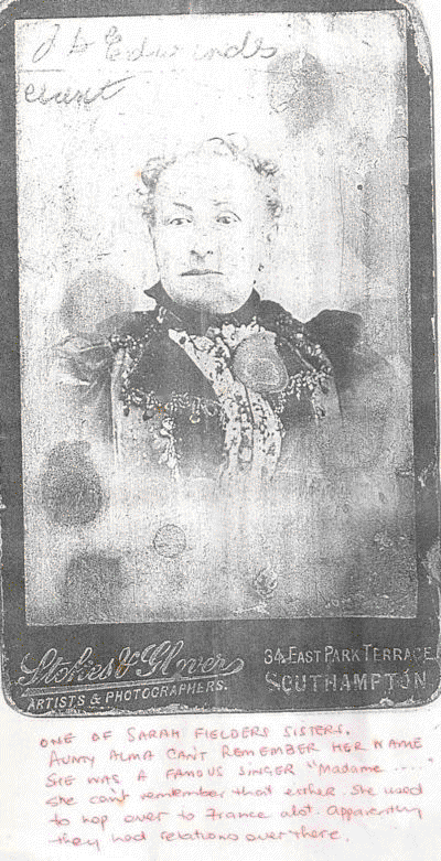 Possibly Lucy Eliza Fielder - Eva Scorey's mother