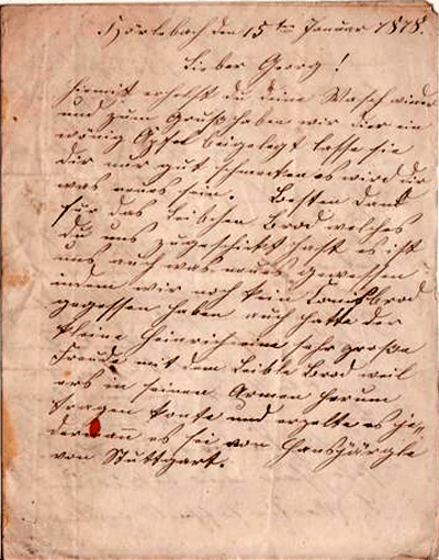 More correspondence 15.01.1878