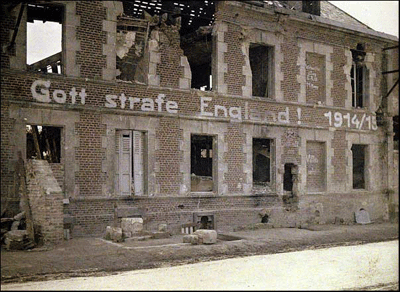 God punishes England - German slogan 1918