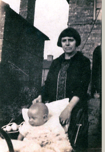 Hannah (Joseph's wife) with baby Dora