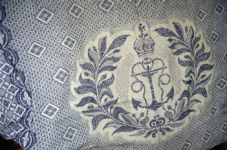 A bedspread from the Naval Barracks in Portsmouth