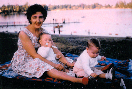 Margaret with twins Diane and David