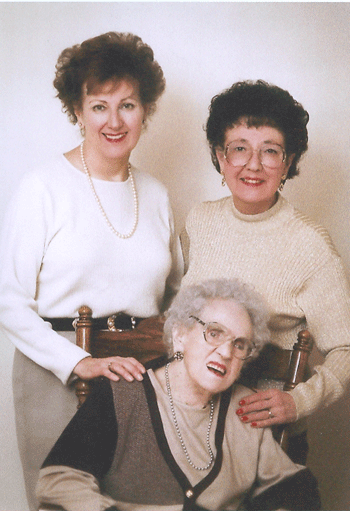 Margaret & Joyce with Mabel Lily Goldsmith 1996