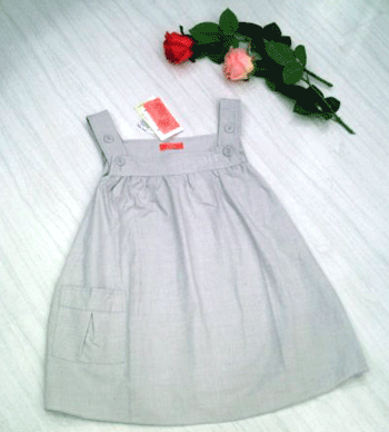 Radiation-proof Cotton Maternity Dress Grey 