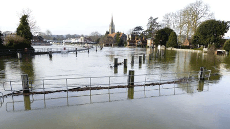 River Thames flooded February 2014