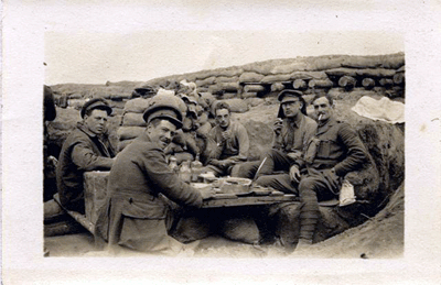 Officers Mess in the Trenches