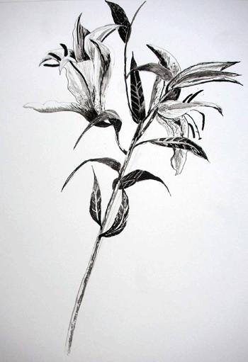 Ink with twigs ©