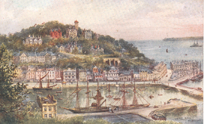 Old Postcard of Vane Hill Torquay