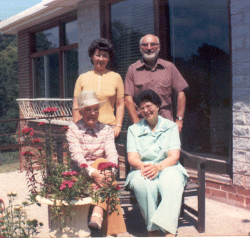 With Dorothy Bate (sister in law) seated left