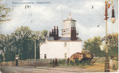 Lowestoft 1925 showing WW1 tank